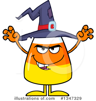 Royalty-Free (RF) Candy Corn Clipart Illustration by Hit Toon - Stock Sample #1347329