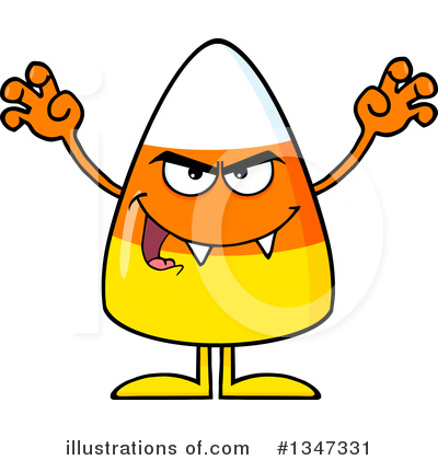 Royalty-Free (RF) Candy Corn Clipart Illustration by Hit Toon - Stock Sample #1347331