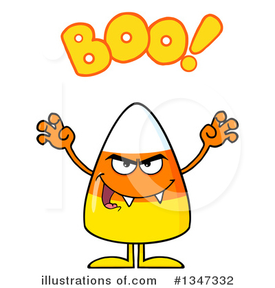 Royalty-Free (RF) Candy Corn Clipart Illustration by Hit Toon - Stock Sample #1347332