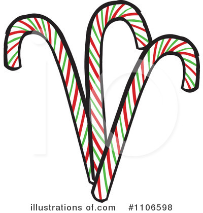 Candy Canes Clipart #1106598 by Cartoon Solutions