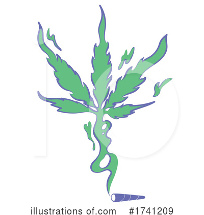 Royalty-Free (RF) Cannabis Clipart Illustration by Domenico Condello - Stock Sample #1741209