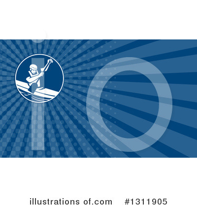 Royalty-Free (RF) Canoe Clipart Illustration by patrimonio - Stock Sample #1311905