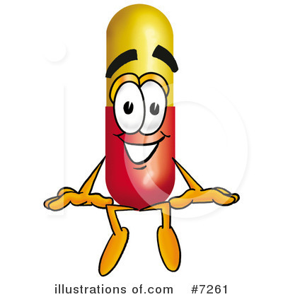 Royalty-Free (RF) Capsule Clipart Illustration by Mascot Junction - Stock Sample #7261