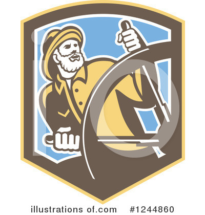 Royalty-Free (RF) Captain Clipart Illustration by patrimonio - Stock Sample #1244860