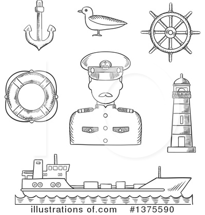 Royalty-Free (RF) Captain Clipart Illustration by Vector Tradition SM - Stock Sample #1375590
