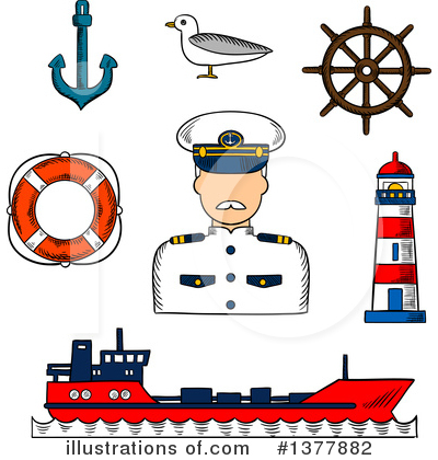 Royalty-Free (RF) Captain Clipart Illustration by Vector Tradition SM - Stock Sample #1377882