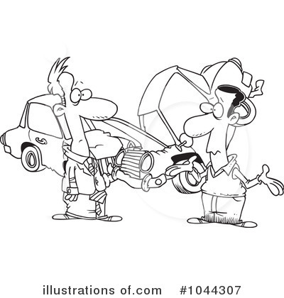 Royalty-Free (RF) Car Accident Clipart Illustration by toonaday - Stock Sample #1044307
