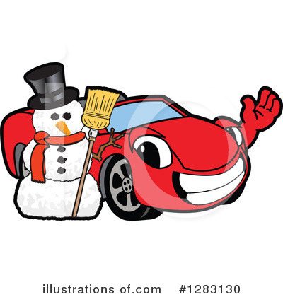 Royalty-Free (RF) Car Character Clipart Illustration by Mascot Junction - Stock Sample #1283130