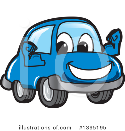 Royalty-Free (RF) Car Character Clipart Illustration by Mascot Junction - Stock Sample #1365195