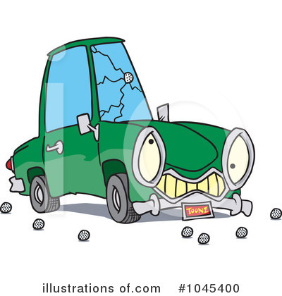 Royalty-Free (RF) Car Clipart Illustration by toonaday - Stock Sample #1045400