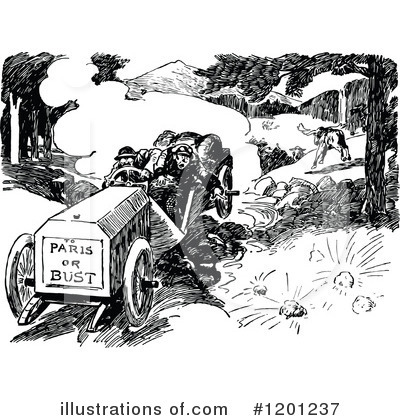 Royalty-Free (RF) Car Clipart Illustration by Prawny Vintage - Stock Sample #1201237