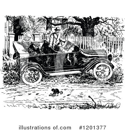 Royalty-Free (RF) Car Clipart Illustration by Prawny Vintage - Stock Sample #1201377