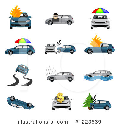 Royalty-Free (RF) Car Clipart Illustration by vectorace - Stock Sample #1223539