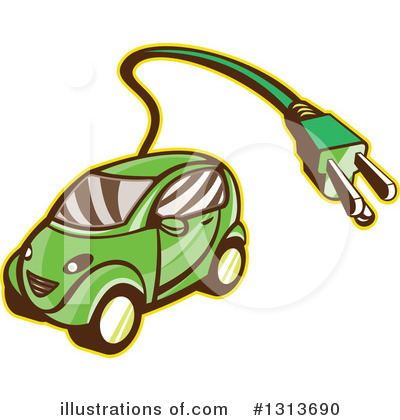Electric Car Clipart #1313690 by patrimonio