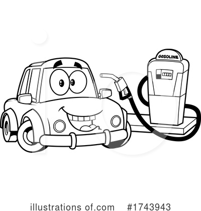 Gas Station Clipart #1743943 by Hit Toon