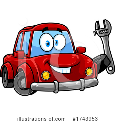 Royalty-Free (RF) Car Clipart Illustration by Hit Toon - Stock Sample #1743953