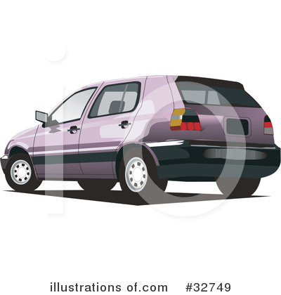 Royalty-Free (RF) Car Clipart Illustration by David Rey - Stock Sample #32749