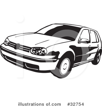 Royalty-Free (RF) Car Clipart Illustration by David Rey - Stock Sample #32754