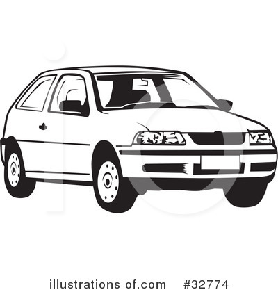 Royalty-Free (RF) Car Clipart Illustration by David Rey - Stock Sample #32774