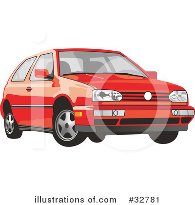 Royalty-Free (RF) Car Clipart Illustration by David Rey - Stock Sample #32781