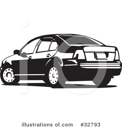 Royalty-Free (RF) Car Clipart Illustration by David Rey - Stock Sample #32793