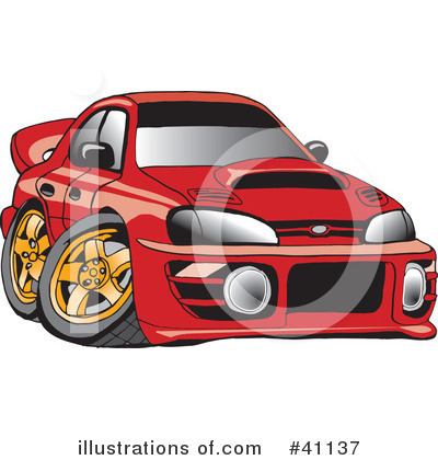 Royalty-Free (RF) Car Clipart Illustration by Dennis Holmes Designs - Stock Sample #41137