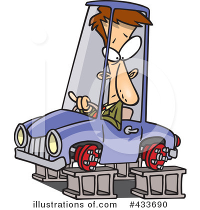 Royalty-Free (RF) Car Clipart Illustration by toonaday - Stock Sample #433690