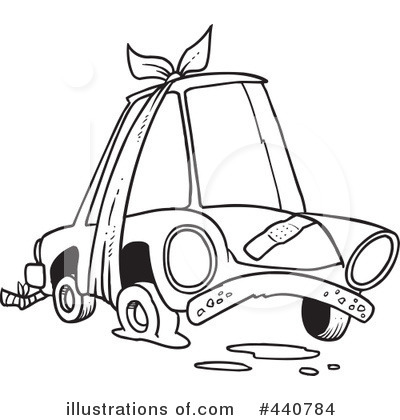 Royalty-Free (RF) Car Clipart Illustration by toonaday - Stock Sample #440784