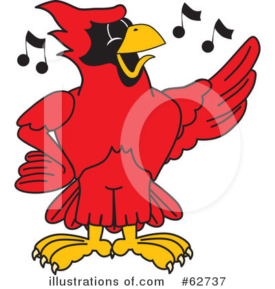 Royalty-Free (RF) Cardinal Character Clipart Illustration by Mascot Junction - Stock Sample #62737