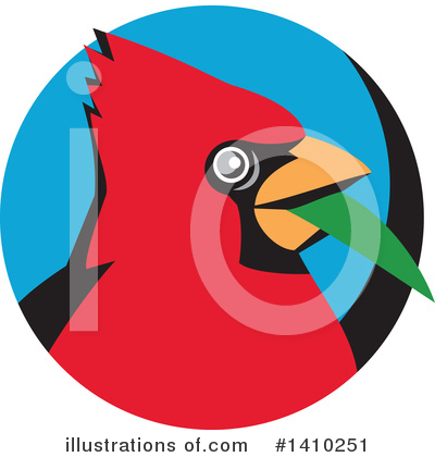 Royalty-Free (RF) Cardinal Clipart Illustration by patrimonio - Stock Sample #1410251