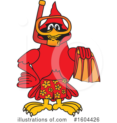 Cardinal Character Clipart #1604426 by Mascot Junction