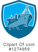 Cargo Ship Clipart #1274959 by patrimonio