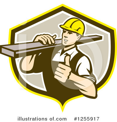 Construction Worker Clipart #1255917 by patrimonio