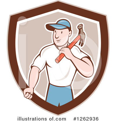 Construction Worker Clipart #1262936 by patrimonio