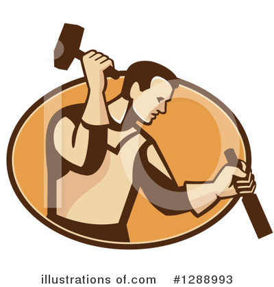 Royalty-Free (RF) Carpenter Clipart Illustration by patrimonio - Stock Sample #1288993