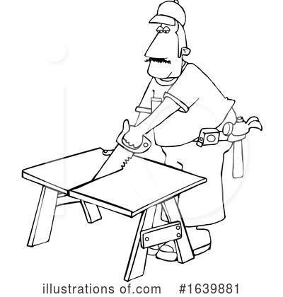 Royalty-Free (RF) Carpenter Clipart Illustration by djart - Stock Sample #1639881