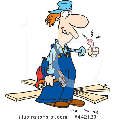 Royalty-Free (RF) Carpenter Clipart Illustration by toonaday - Stock Sample #442129