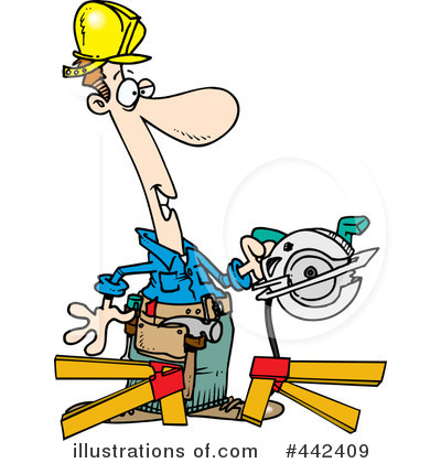 Royalty-Free (RF) Carpenter Clipart Illustration by toonaday - Stock Sample #442409