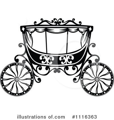 Horse Drawn Carriage Clipart #1116363 by Vector Tradition SM