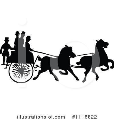 Royalty-Free (RF) Carriage Clipart Illustration by Prawny Vintage - Stock Sample #1116822