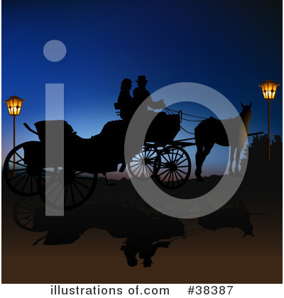 Horse Drawn Carriage Clipart #38387 by dero