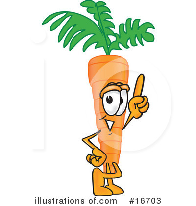 Royalty-Free (RF) Carrot Character Clipart Illustration by Mascot Junction - Stock Sample #16703