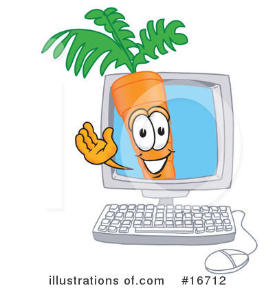 Carrot Character Clipart #16712 by Toons4Biz