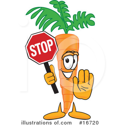 Royalty-Free (RF) Carrot Character Clipart Illustration by Mascot Junction - Stock Sample #16720