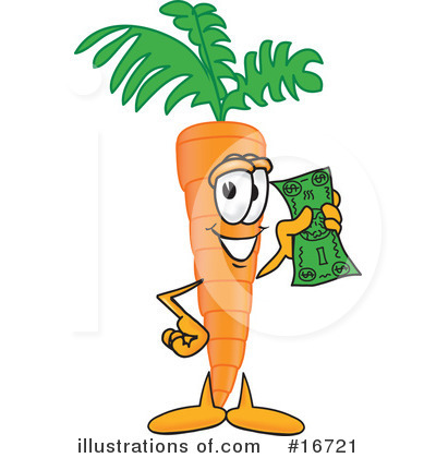 Royalty-Free (RF) Carrot Character Clipart Illustration by Mascot Junction - Stock Sample #16721