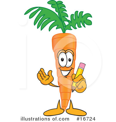 Royalty-Free (RF) Carrot Character Clipart Illustration by Mascot Junction - Stock Sample #16724