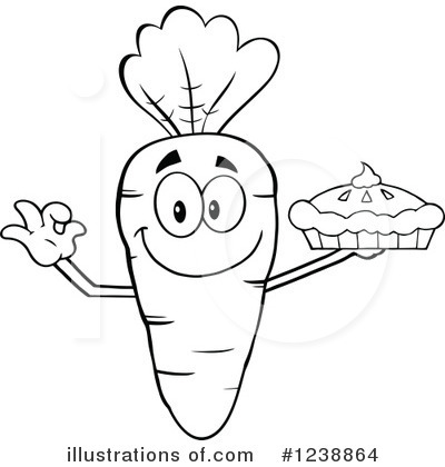 Royalty-Free (RF) Carrot Clipart Illustration by Hit Toon - Stock Sample #1238864