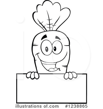 Royalty-Free (RF) Carrot Clipart Illustration by Hit Toon - Stock Sample #1238865