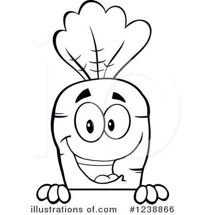 Royalty-Free (RF) Carrot Clipart Illustration by Hit Toon - Stock Sample #1238866