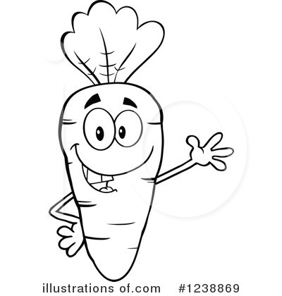 Royalty-Free (RF) Carrot Clipart Illustration by Hit Toon - Stock Sample #1238869